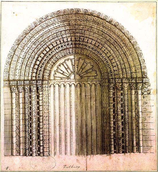 Image showing details of the west door