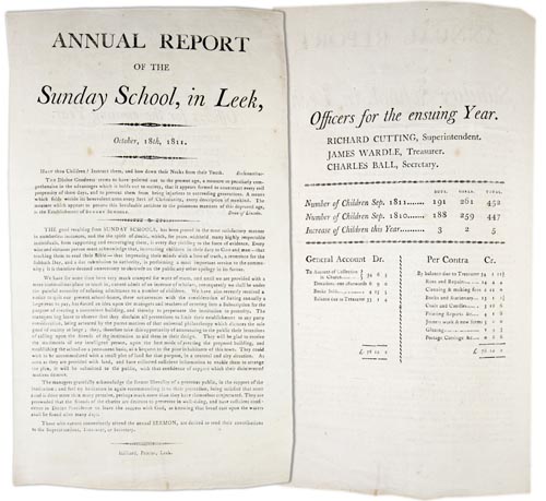 Annual Report of West Street Wesleyan Sunday School in Leek ( Click to zoom in )