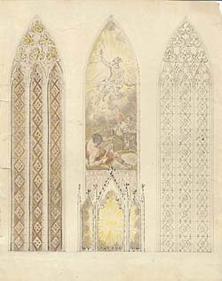 Design for a proposed window in Lichfield Cathedral, attributed to Sir Joshua Reynolds, 1795