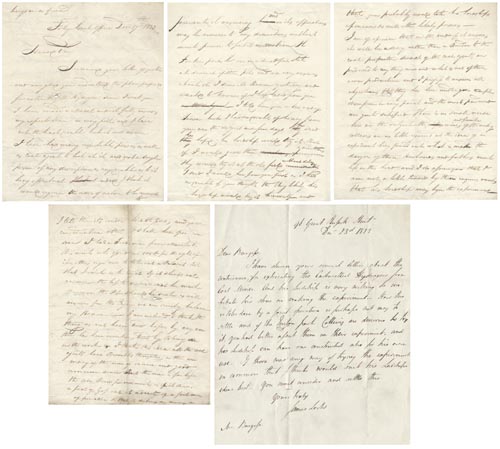 Letters concerning an invention by the mining agent to the Marquis of Stafford to extract carburetted hydrogen from coal mines ( Click to zoom in )