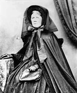 Lady in mourning dress Seighford 1850 image