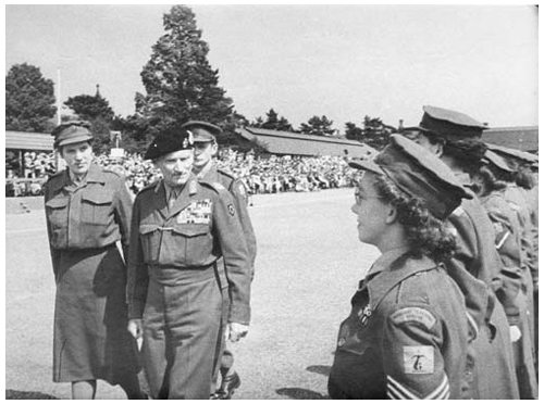Field Marshal Montgomery inspects member of the ATS image
