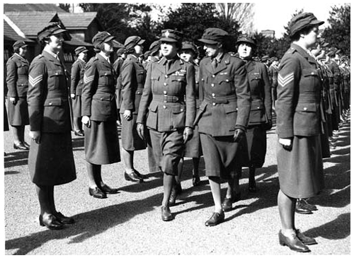 HRH Princess Mary, The Princess Royal, inspects the WRAC in the 1940s image
