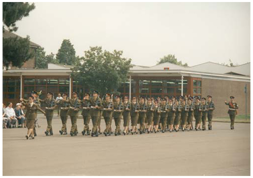 An ATR platoon marches past image