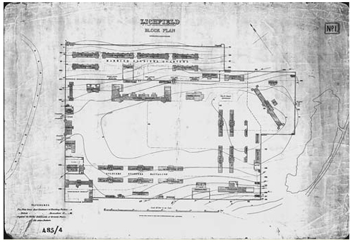 Whittington Barracks layout plan , image